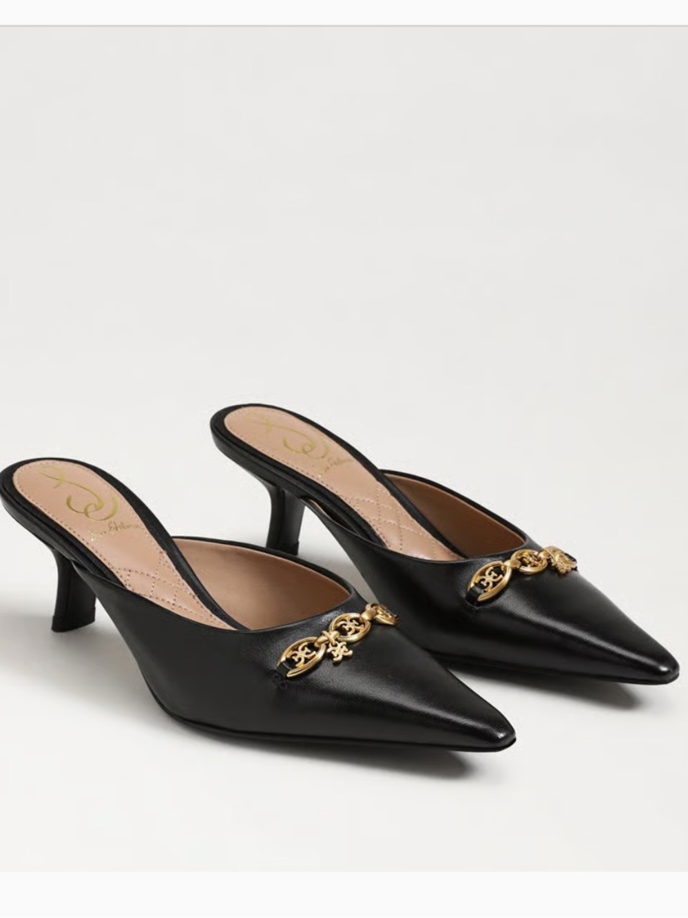 Brynne Kitten Heel Mule in Black